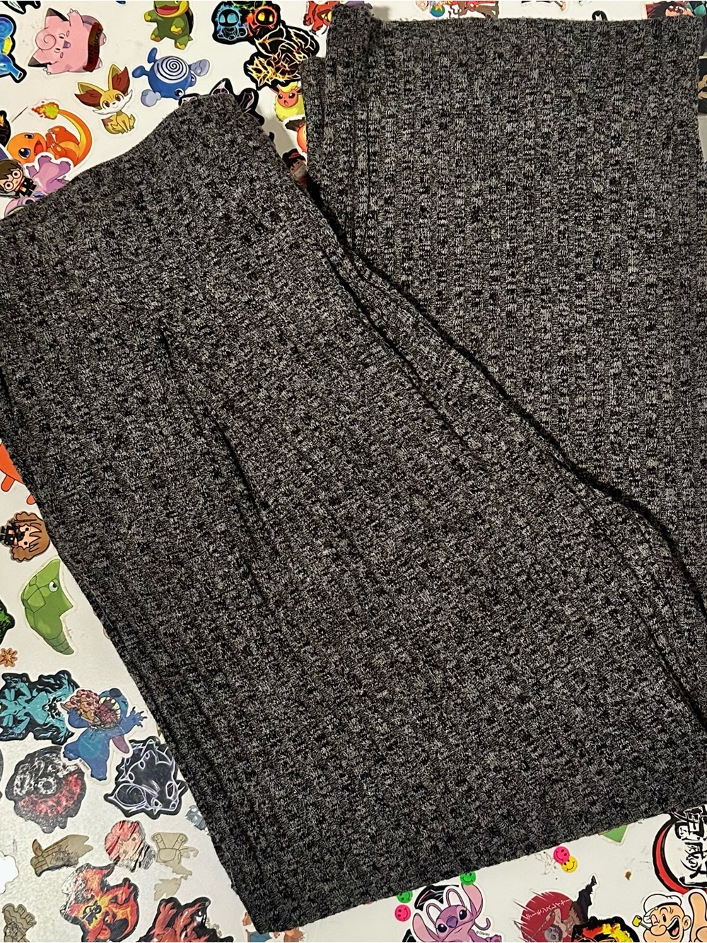 Liz Claiborne Women’s Ribbed Casual Trousers w Pockets - Charcoal Gray